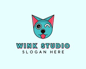 Feline Winking Cat logo design