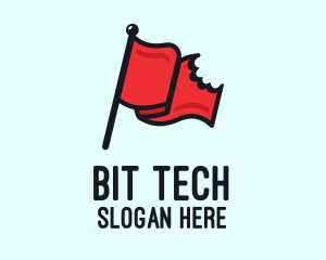 Red Bitten Flag logo