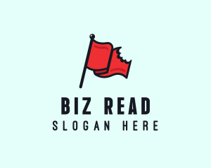 Red Bitten Flag logo design