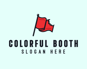 Red Bitten Flag logo design