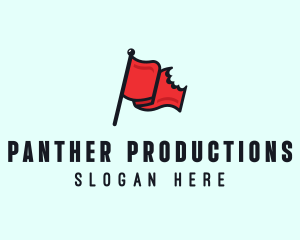 Red Bitten Flag logo design