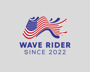 American Flag Surfing logo