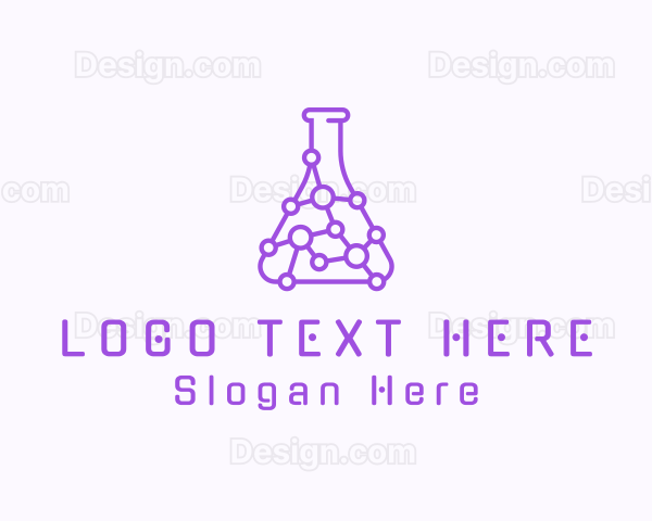 Molecule Chemistry Flask Logo