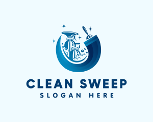 Cleaning Sanitation Wash logo design