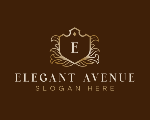 Elegant Floral Crest logo design