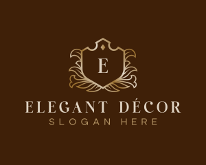 Elegant Floral Crest logo design