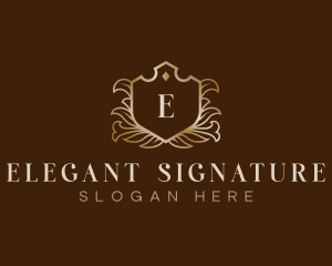 Elegant Floral Crest logo design