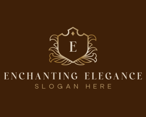 Elegant Floral Crest logo design