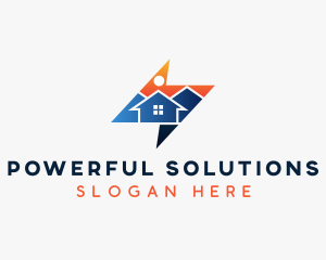 Housing Electricity Power logo design