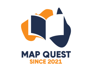 Australia Map Book logo design