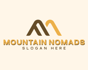 Mountain Peak Letter M logo design