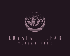 Mystical Crystal Moon logo design