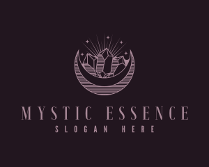 Mystical Crystal Moon logo design