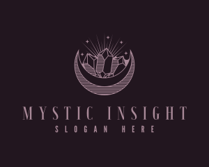 Mystical Crystal Moon logo design