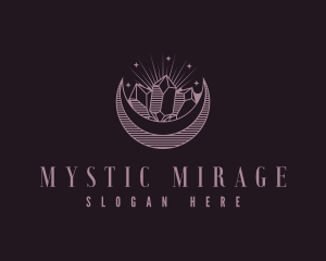 Mystical Crystal Moon logo design