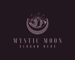 Mystical Crystal Moon logo design