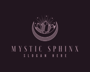 Mystical Crystal Moon logo design