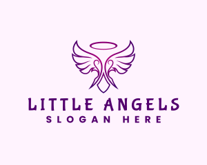 Halo Angel Wings logo design