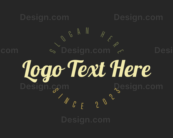 Retro Cursive Business Logo