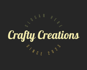 Retro Cursive Business logo design