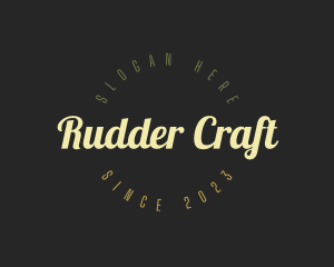 Retro Cursive Business logo design