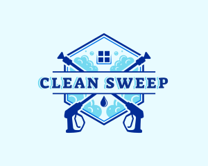 Power Wash Cleaning Home logo design