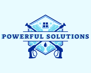 Power Wash Cleaning Home logo design