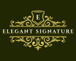 Floral Luxury Filigree Decorative logo design