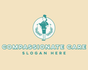 Woman Medical Nurse logo design