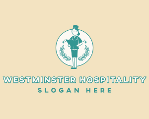 Woman Medical Nurse logo design