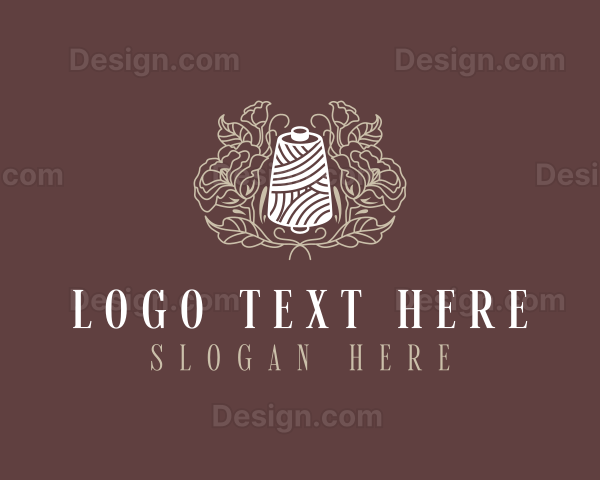 Sewing Floral Thread Logo