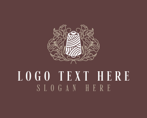 Sewing Floral Thread Logo