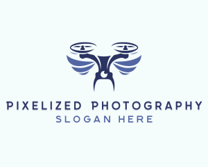 Aerial Wings Drone Photography  logo design