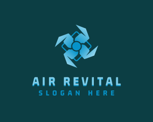 Ventilation Wind Fan logo design