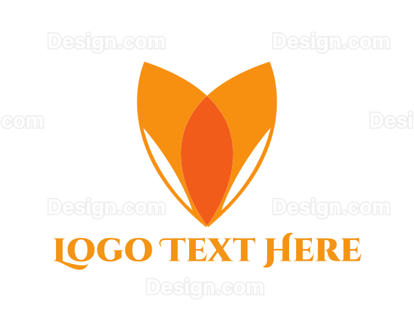 Orange Flower Lotus Logo