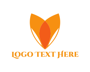 Orange Flower Lotus logo
