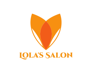 Orange Flower Lotus logo design