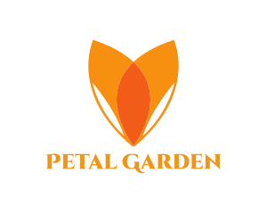 Orange Flower Lotus logo design