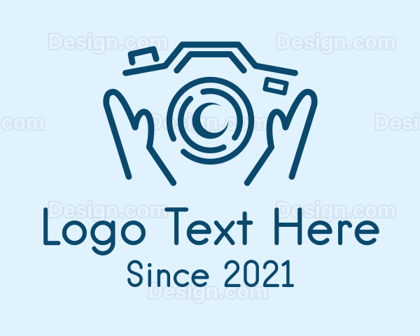 Hands Camera Lens Logo