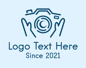 Camera - Hands Camera Lens logo design