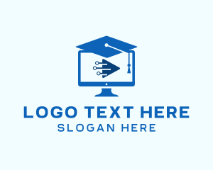 Blue Monitor Graduation logo