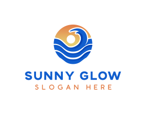 Sun Wave Resort logo design