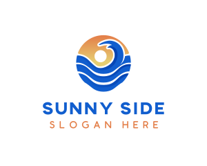 Sun Wave Resort logo design