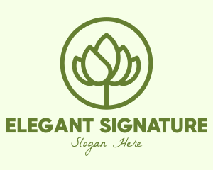 Elegant Flower Bud logo design