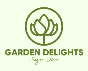 Elegant Flower Bud logo design