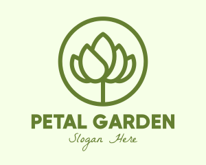 Elegant Flower Bud logo design