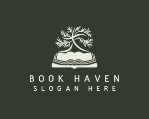 Tree Bible Book logo design