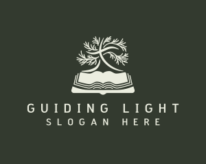 Tree Bible Book logo design