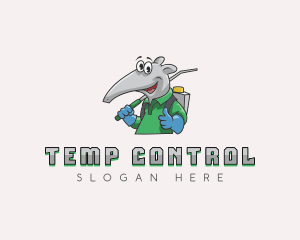 Pest Control Exterminator Anteater logo design