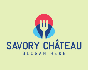 Colorful Fork Restaurant  logo design